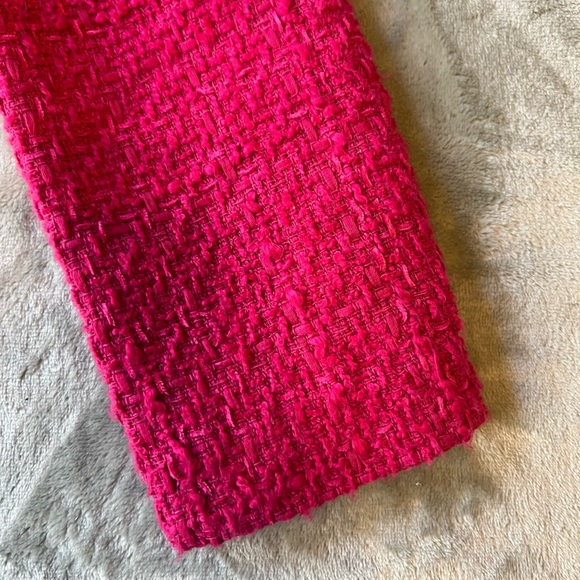 Rachel Zoe Cropped Hot Pink Tweed Blazer - Size Large - Picture 5 of 6